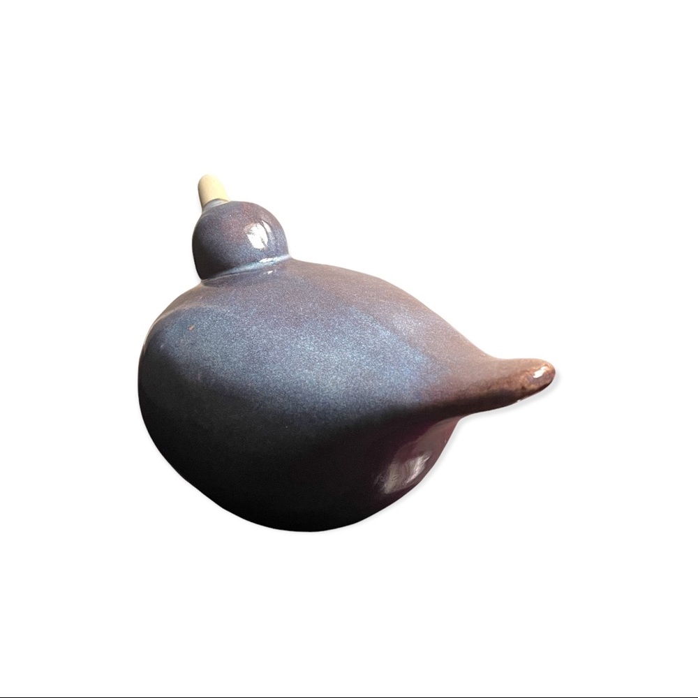 Large Ceramic Bird  Multicolored Blue Glazed Bird Figurine -- Host Pick! - Picture 7 of 8